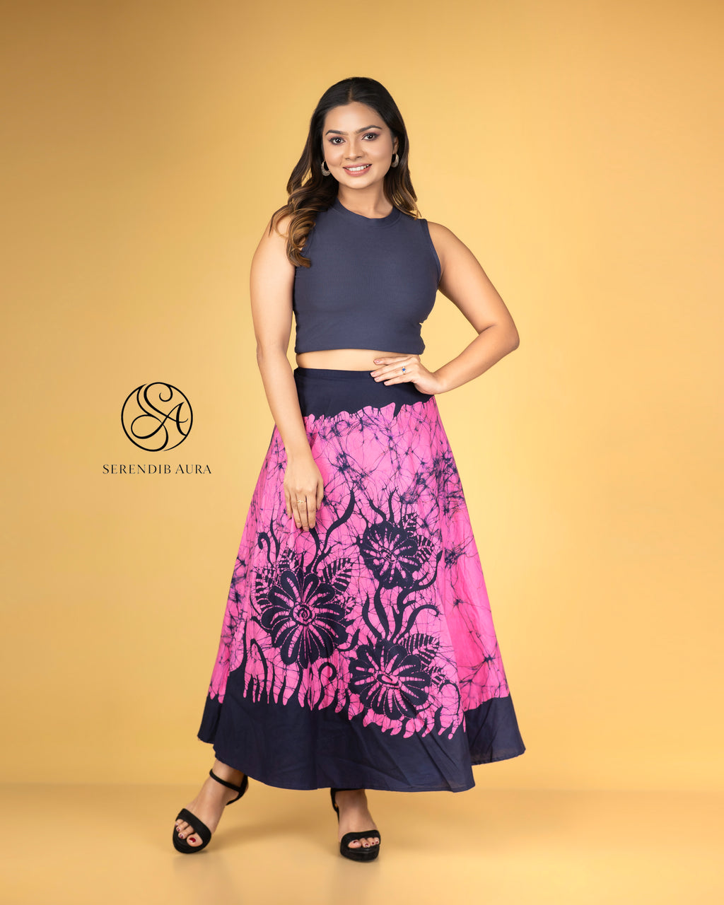 Bloom Garden Batik Wraparound Skirt