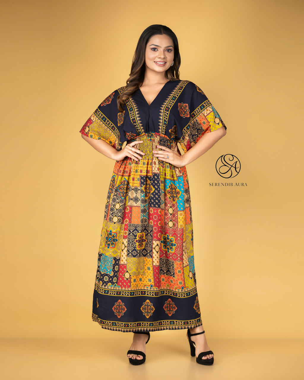 Patchwork Smocked Cotton Dress