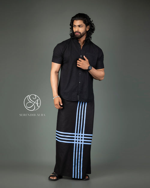 Cross Stripe Cotton Sarong