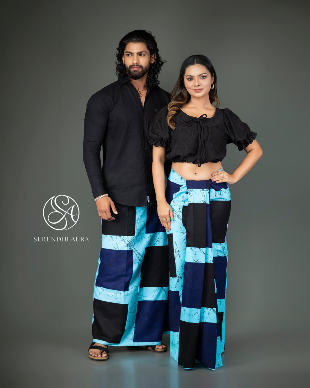 Modern Grid Cotton Sarong