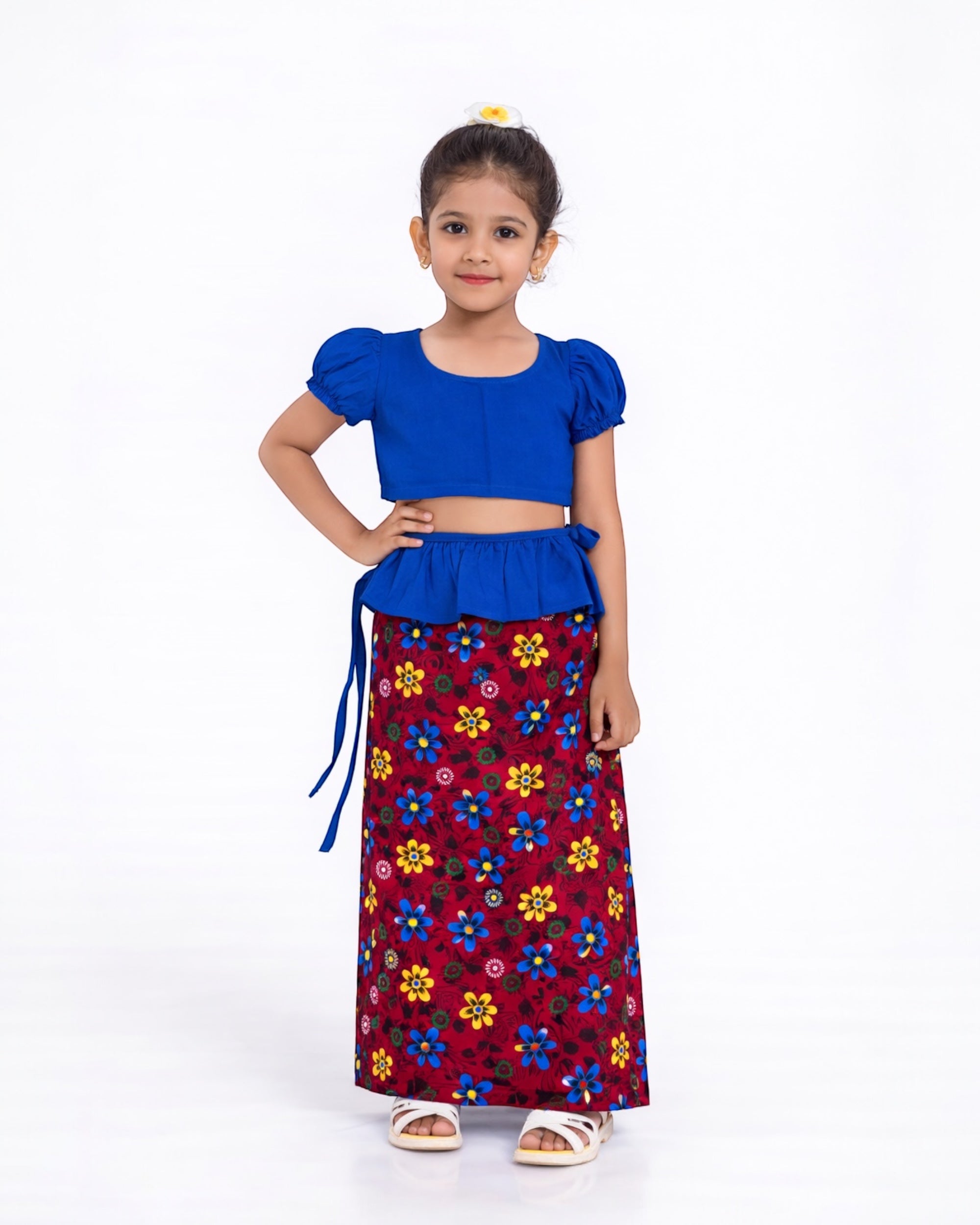 Floral Garden Girls New Year Dress