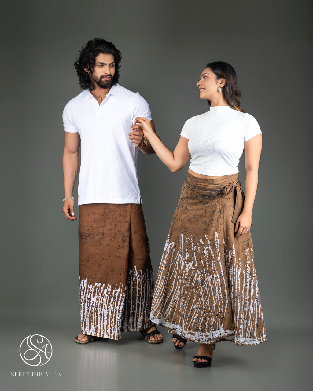 Earth Stripe Sarong & Batik Skirt