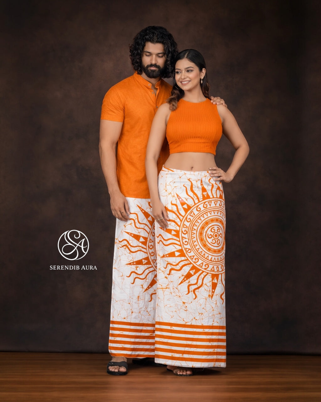 Half Sun Motif Cotton Sarong