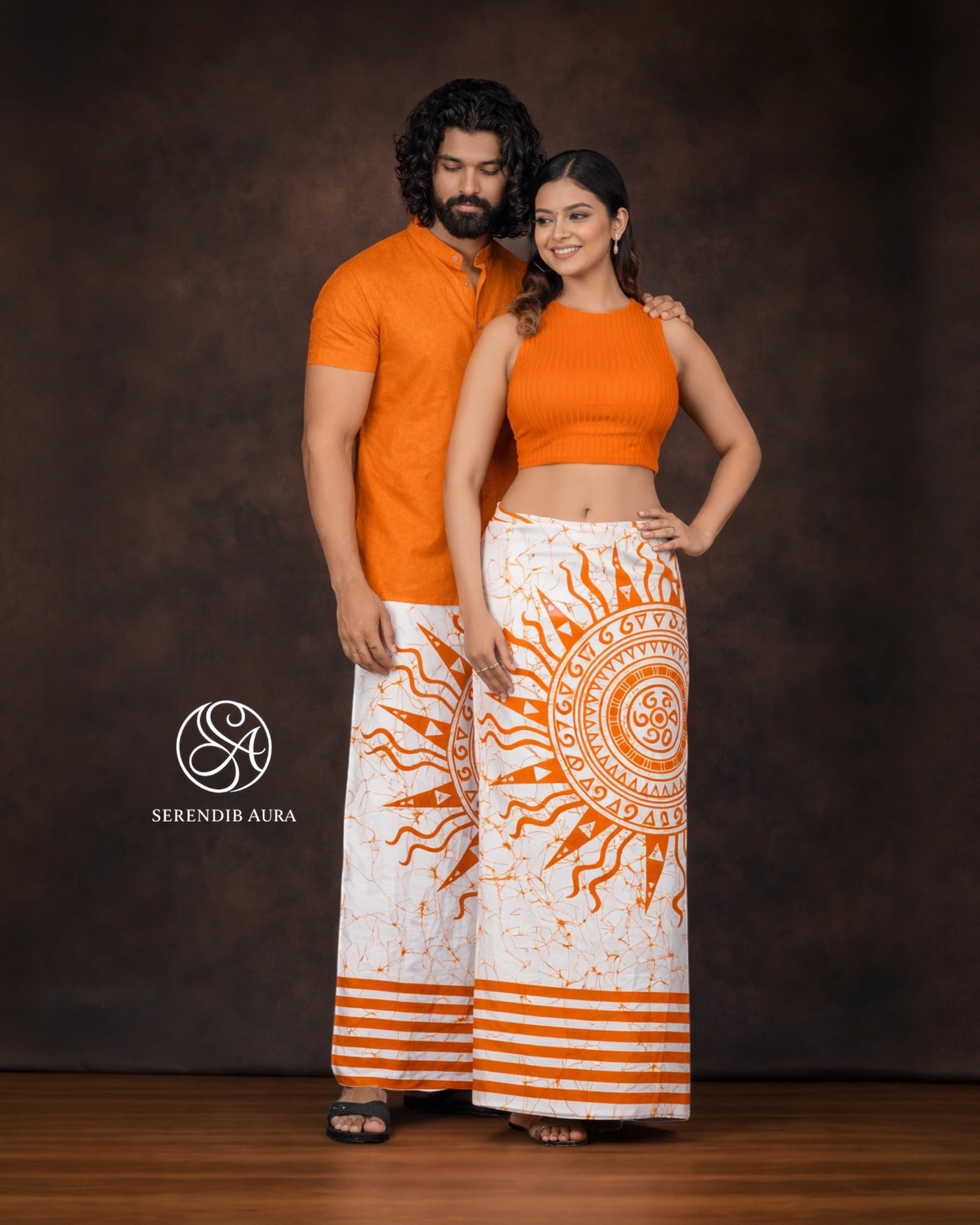 Half Sun Motif Cotton Sarong