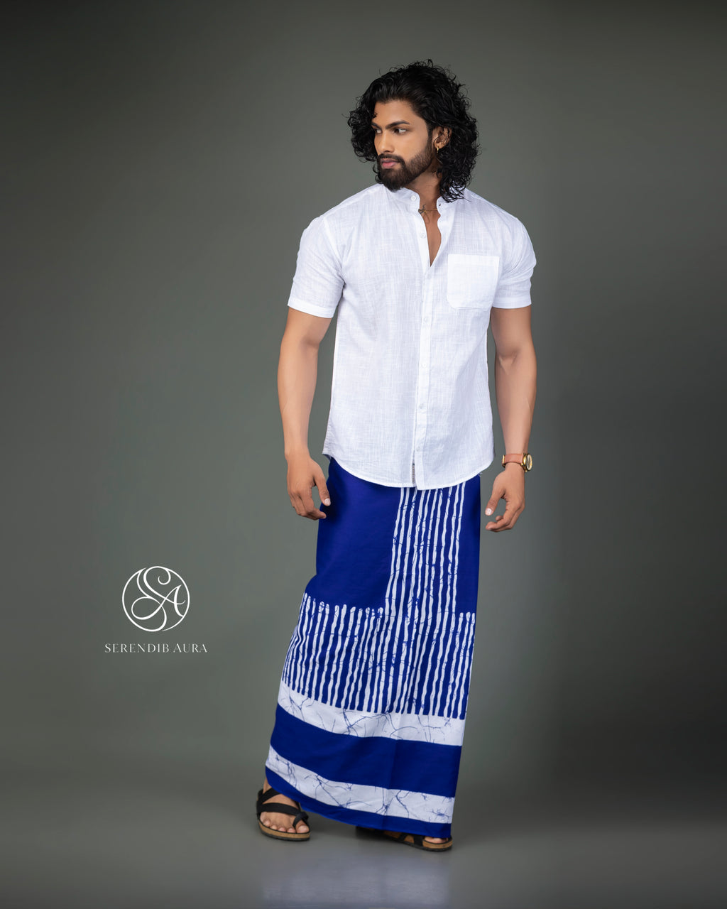 Striped Border Cotton Sarong