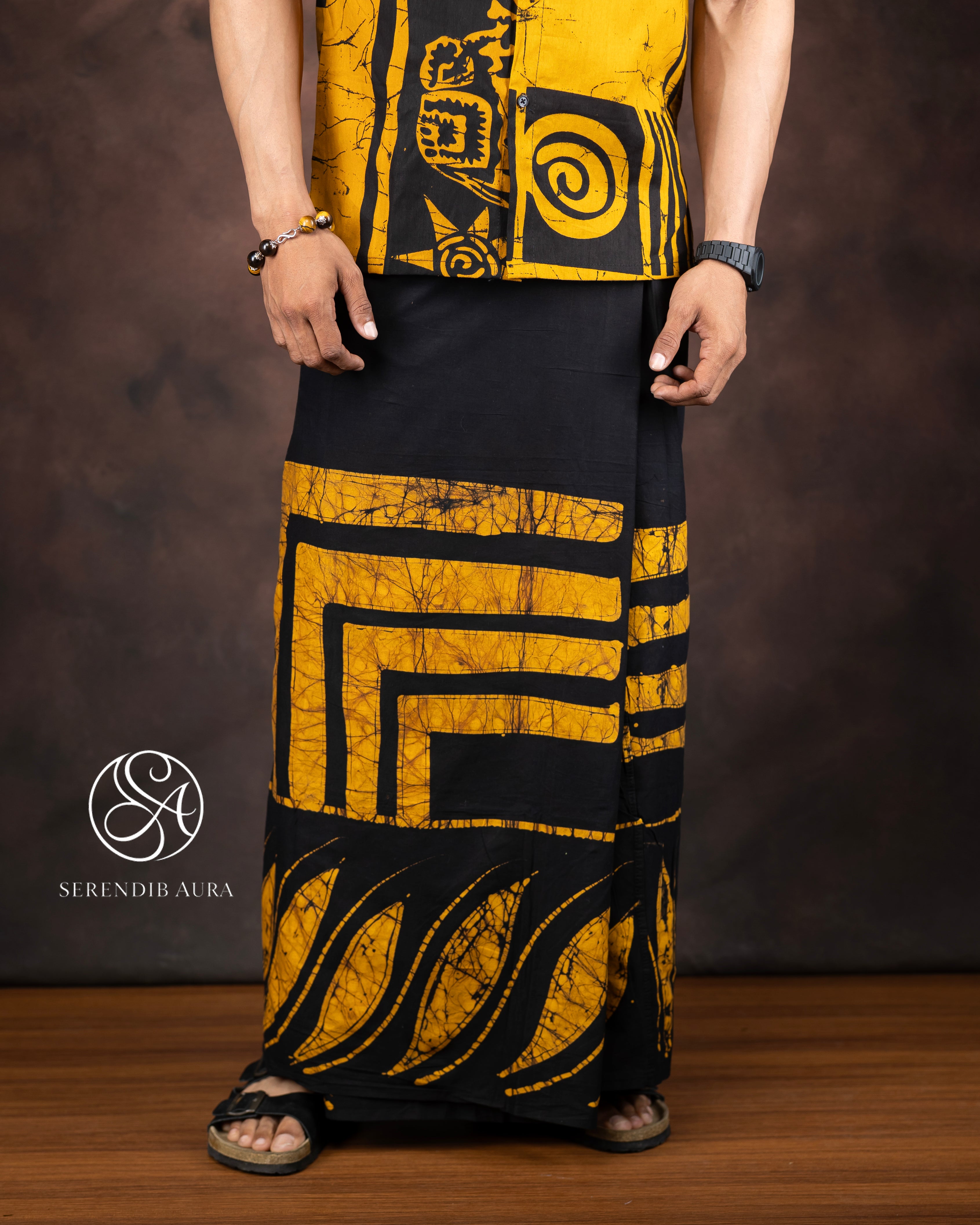 Geometric Wave Batik Sarong