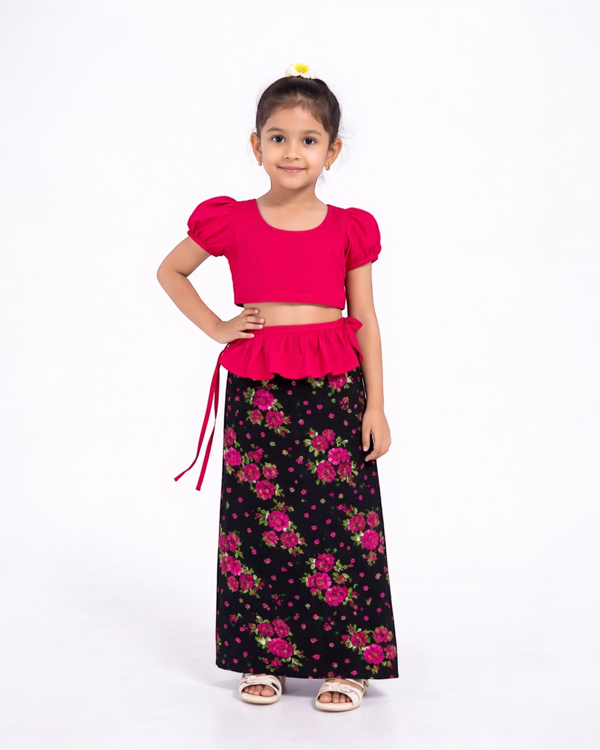 Rose Blossom Girls New Year Dress