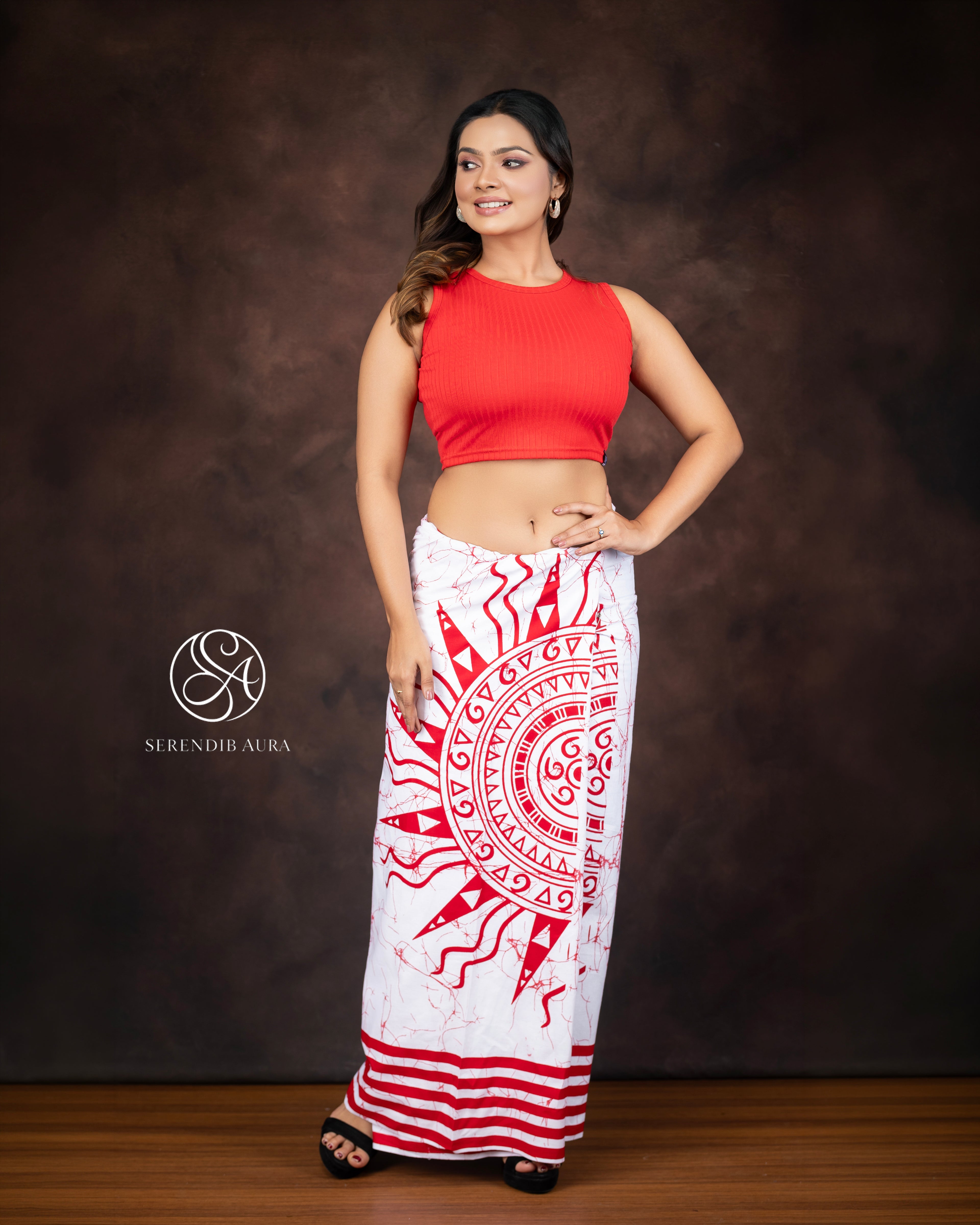 Half Sun Motif Cotton Sarong