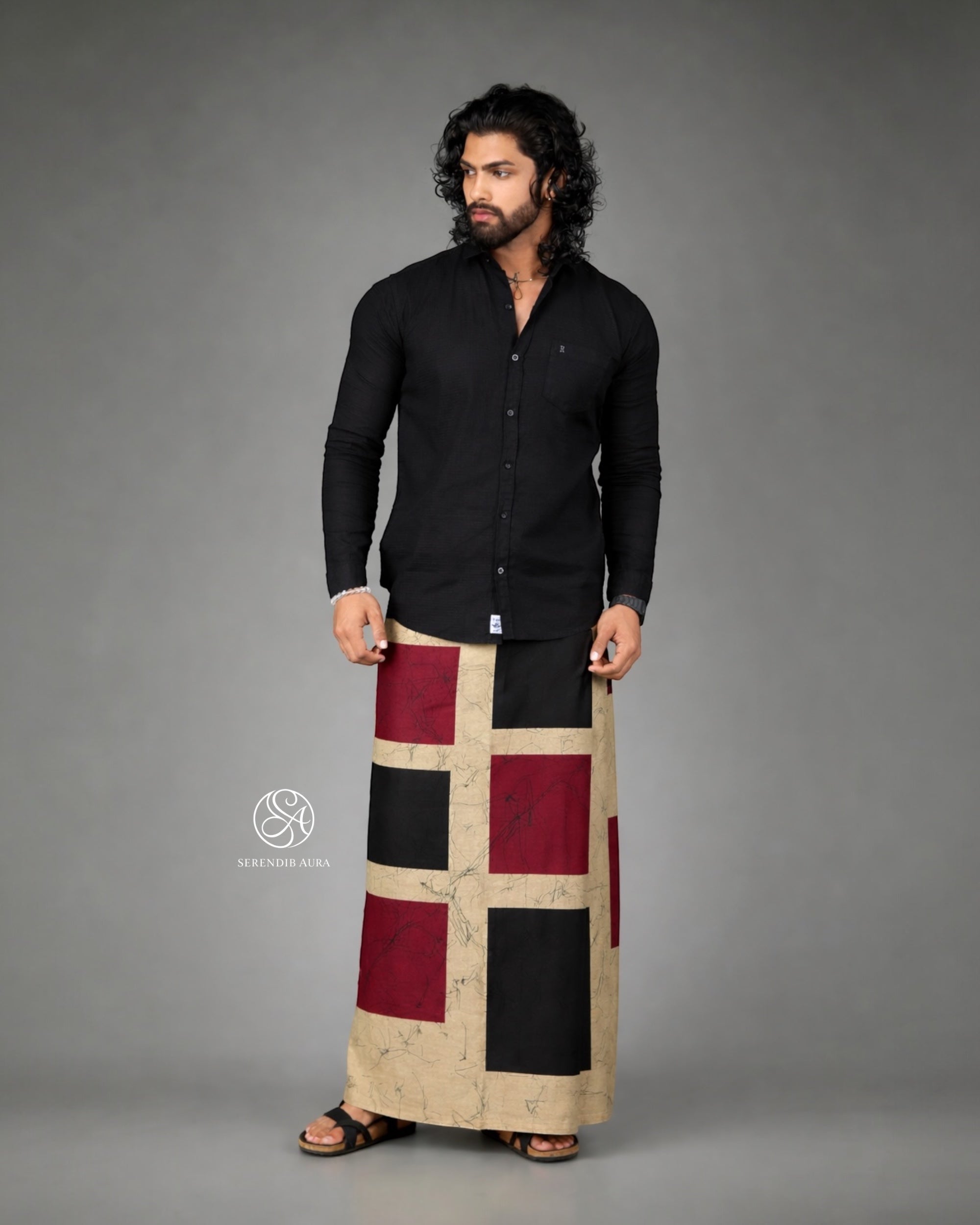 Monarch Grid Cotton Sarong