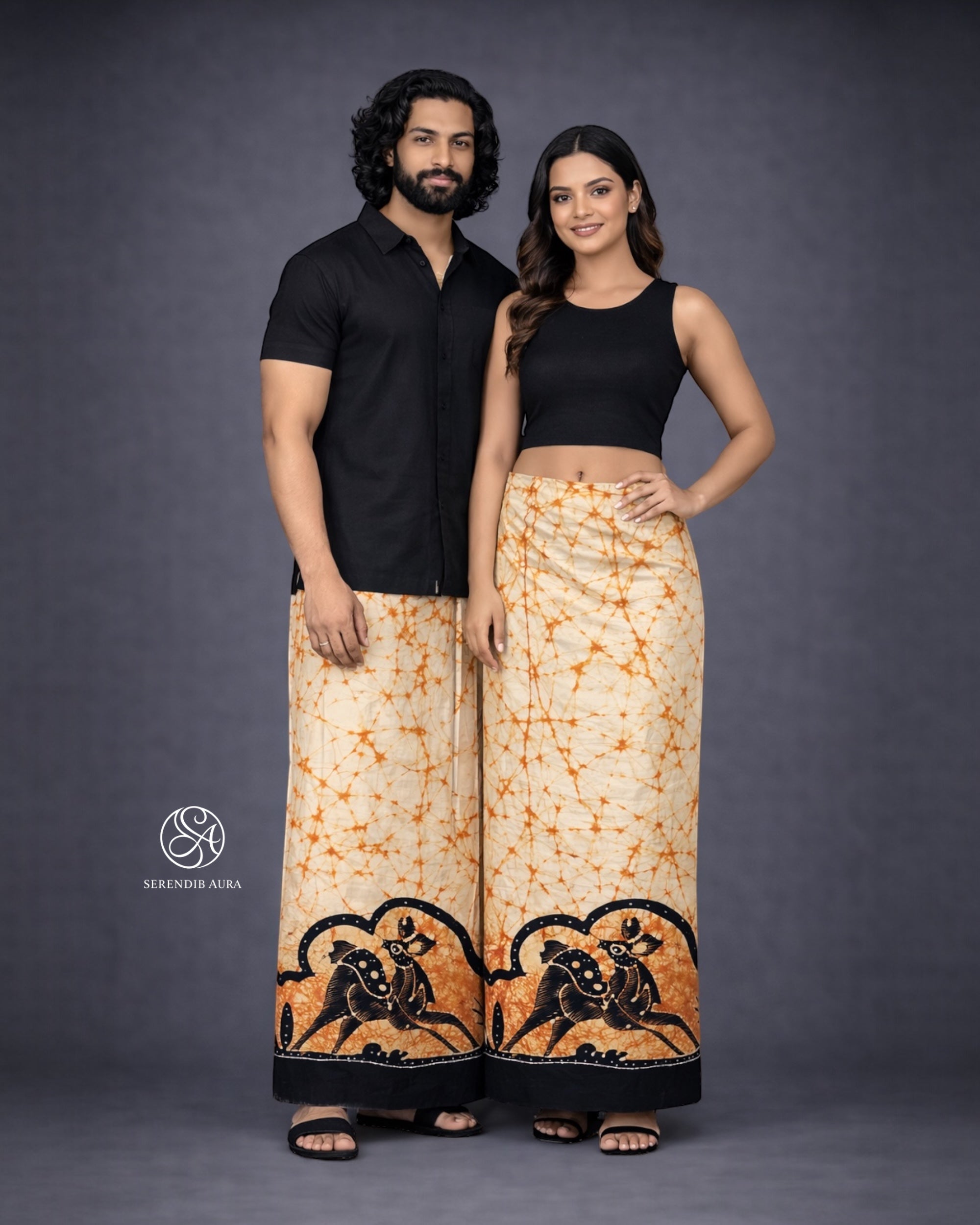 Deer Motif Cotton Sarong