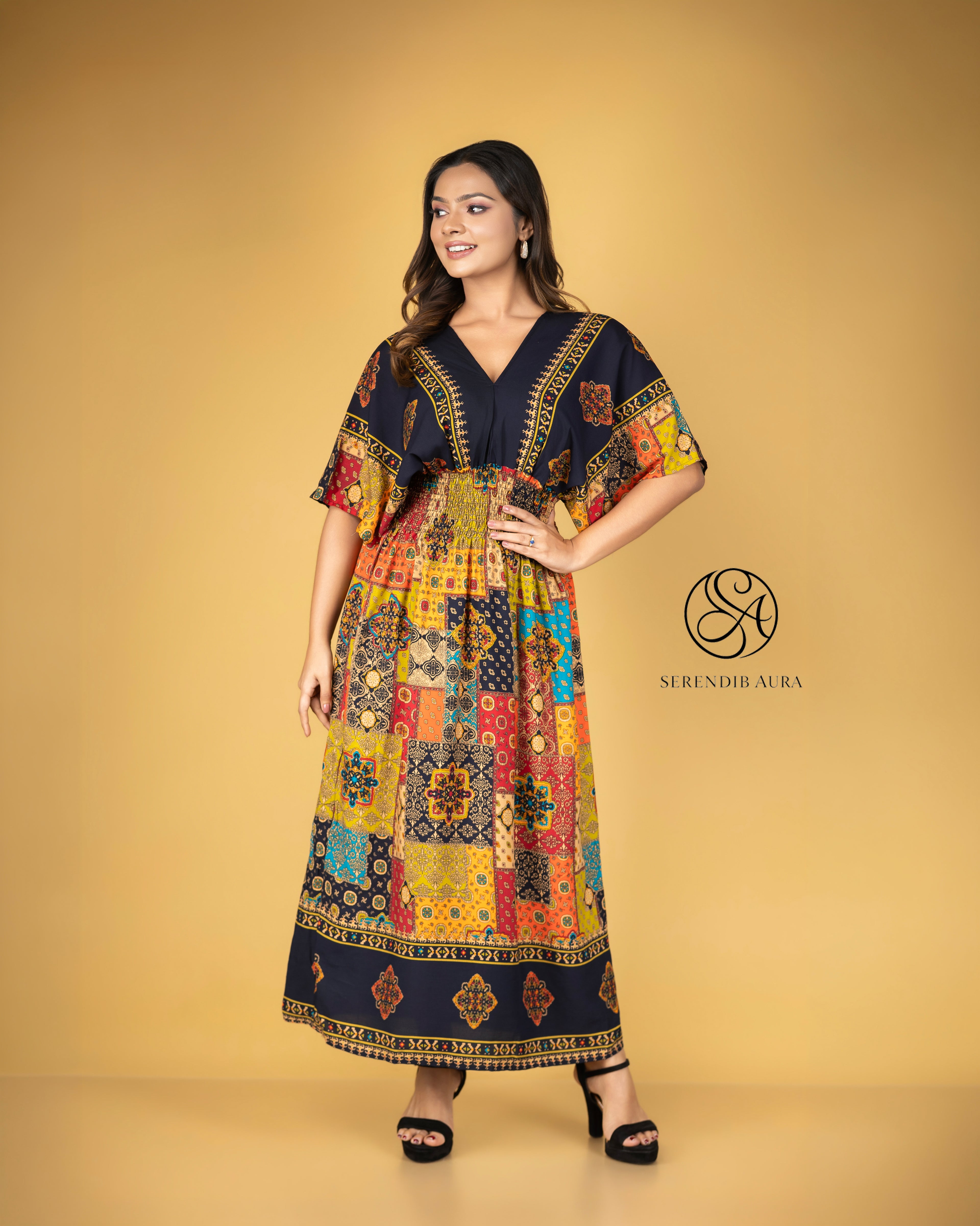 Patchwork Smocked Cotton Dress