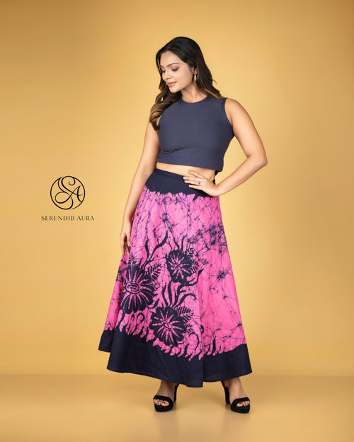 Bloom Garden Batik Wraparound Skirt