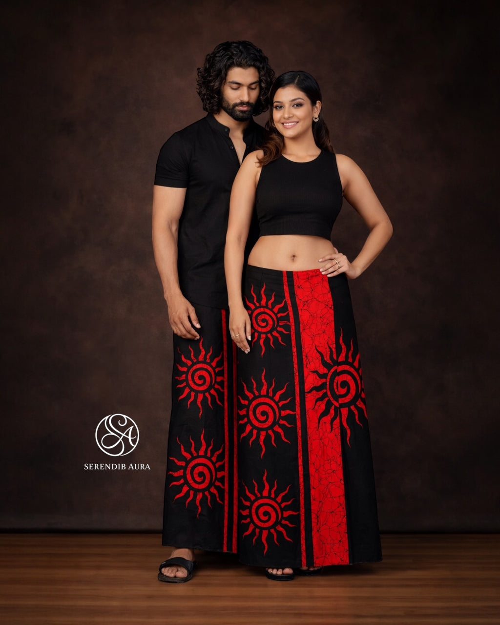 Crimson Sol Cotton Sarong