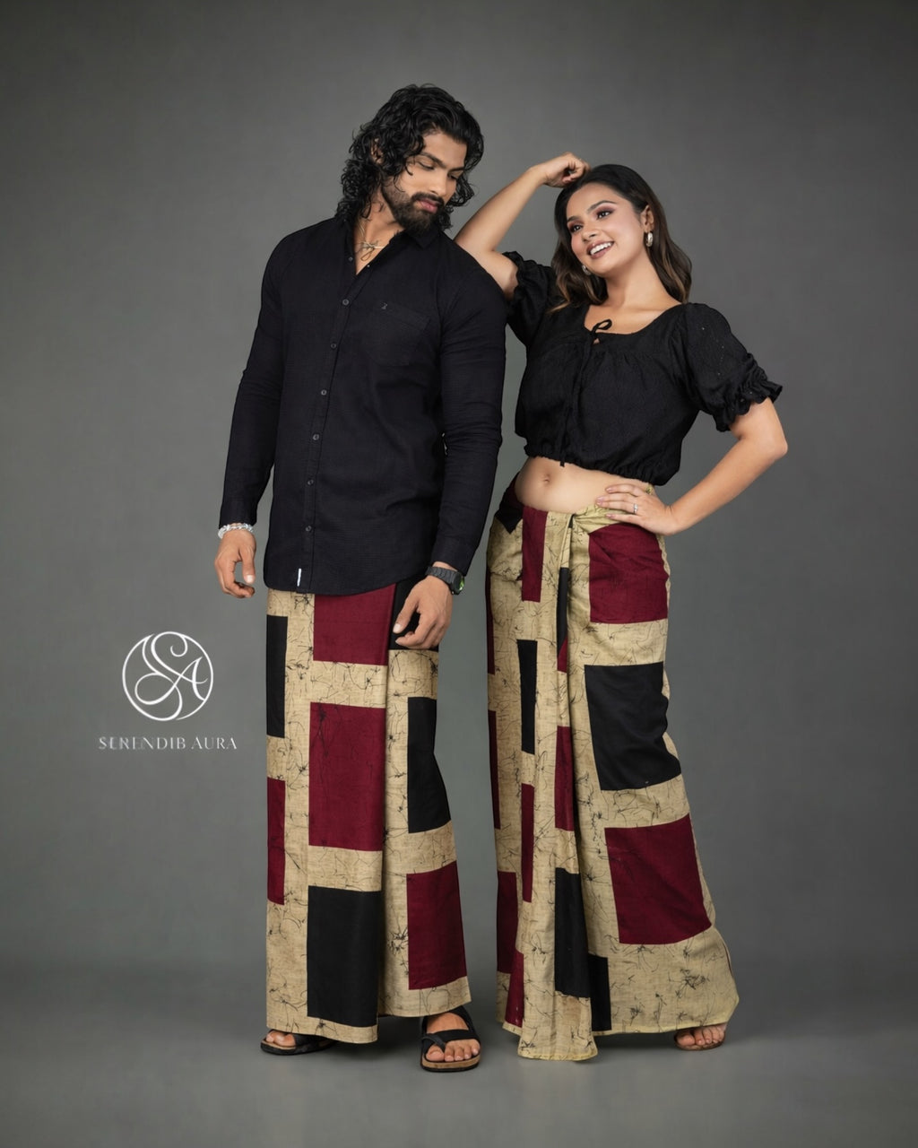 Monarch Grid Cotton Sarong
