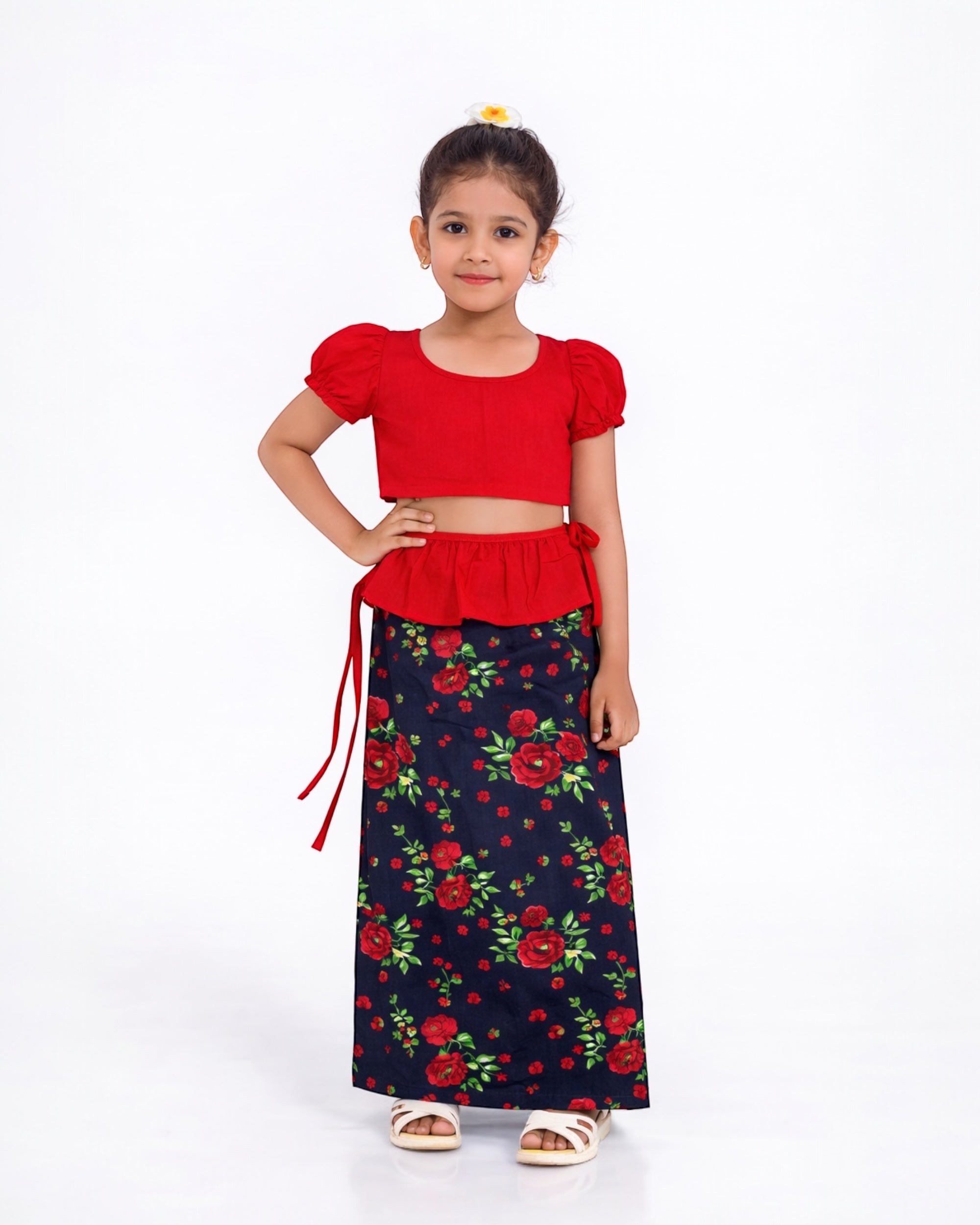 Rose Blossom Girls New Year Dress