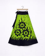 Floral Flame Batik Wraparound Skirt