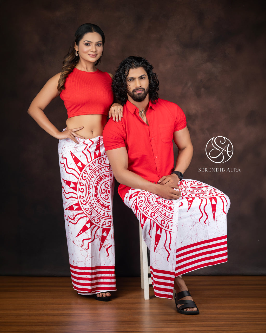 Half Sun Motif Cotton Sarong