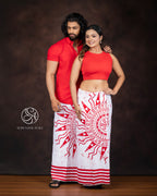 Half Sun Motif Cotton Sarong