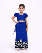 Floral Border Girls New Year Dress