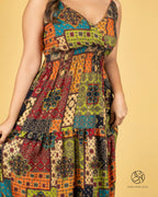 Smocked Strap Cotton Maxi Dress