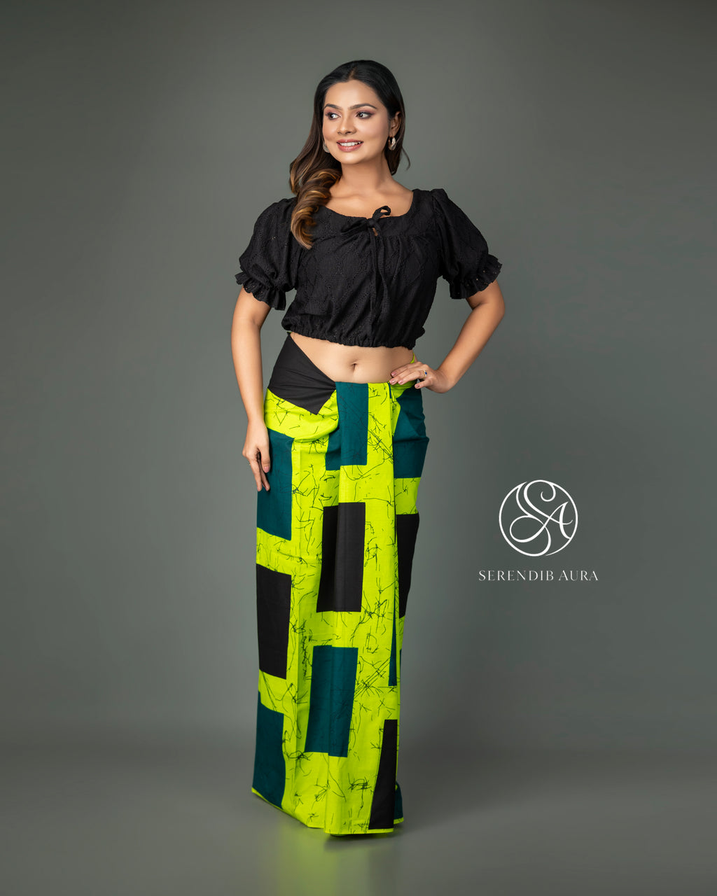 Geometric Block Cotton Sarong