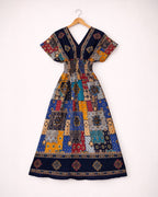 Patchwork Smocked Cotton Dress