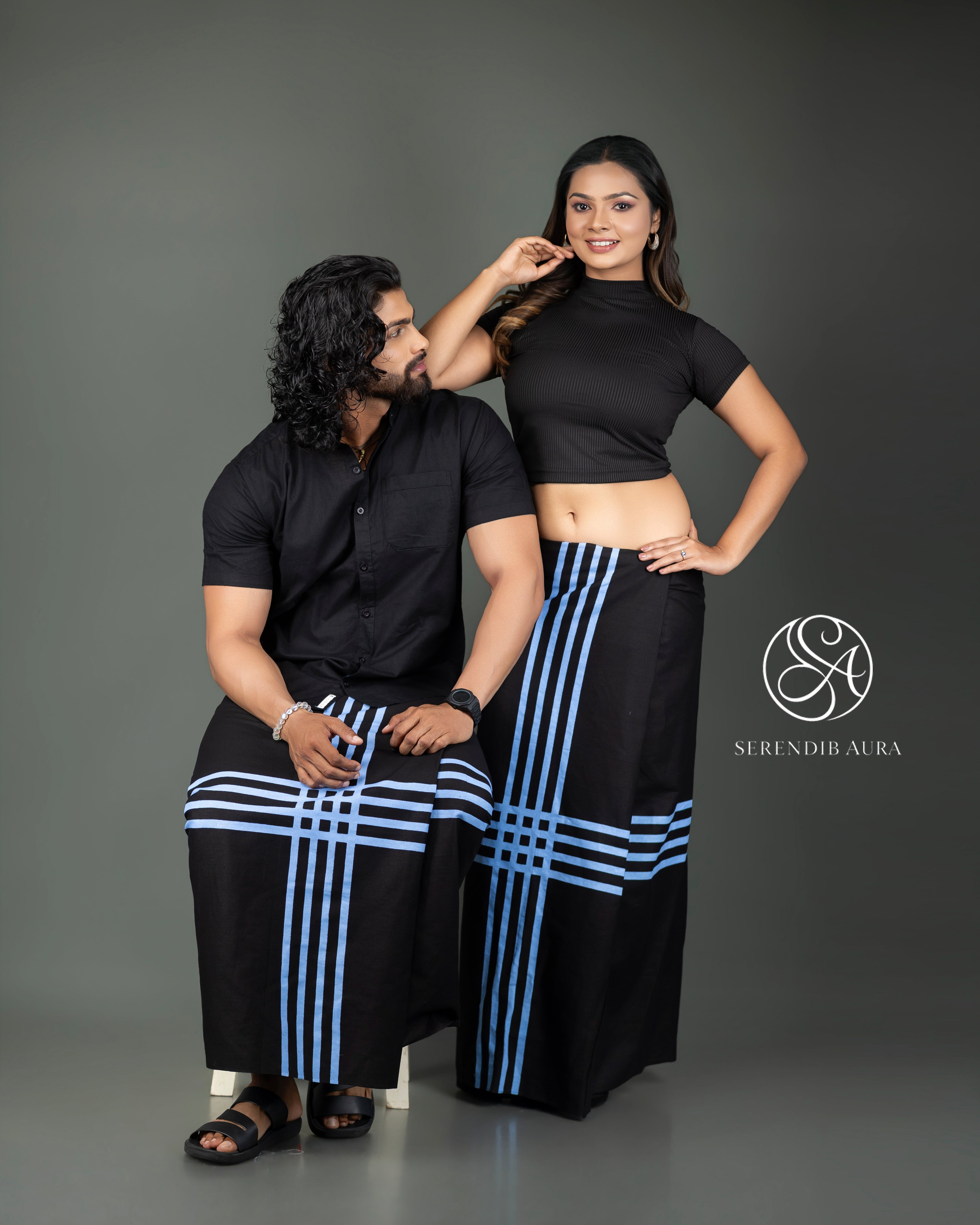 Cross Stripe Cotton Sarong