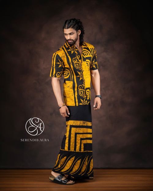 Geometric Wave Batik Sarong