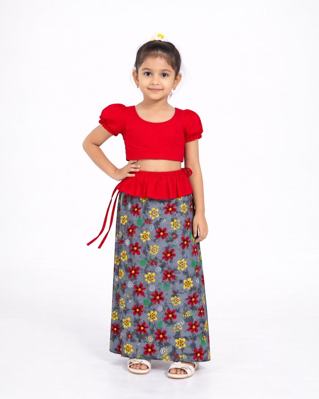 Floral Garden Girls New Year Dress