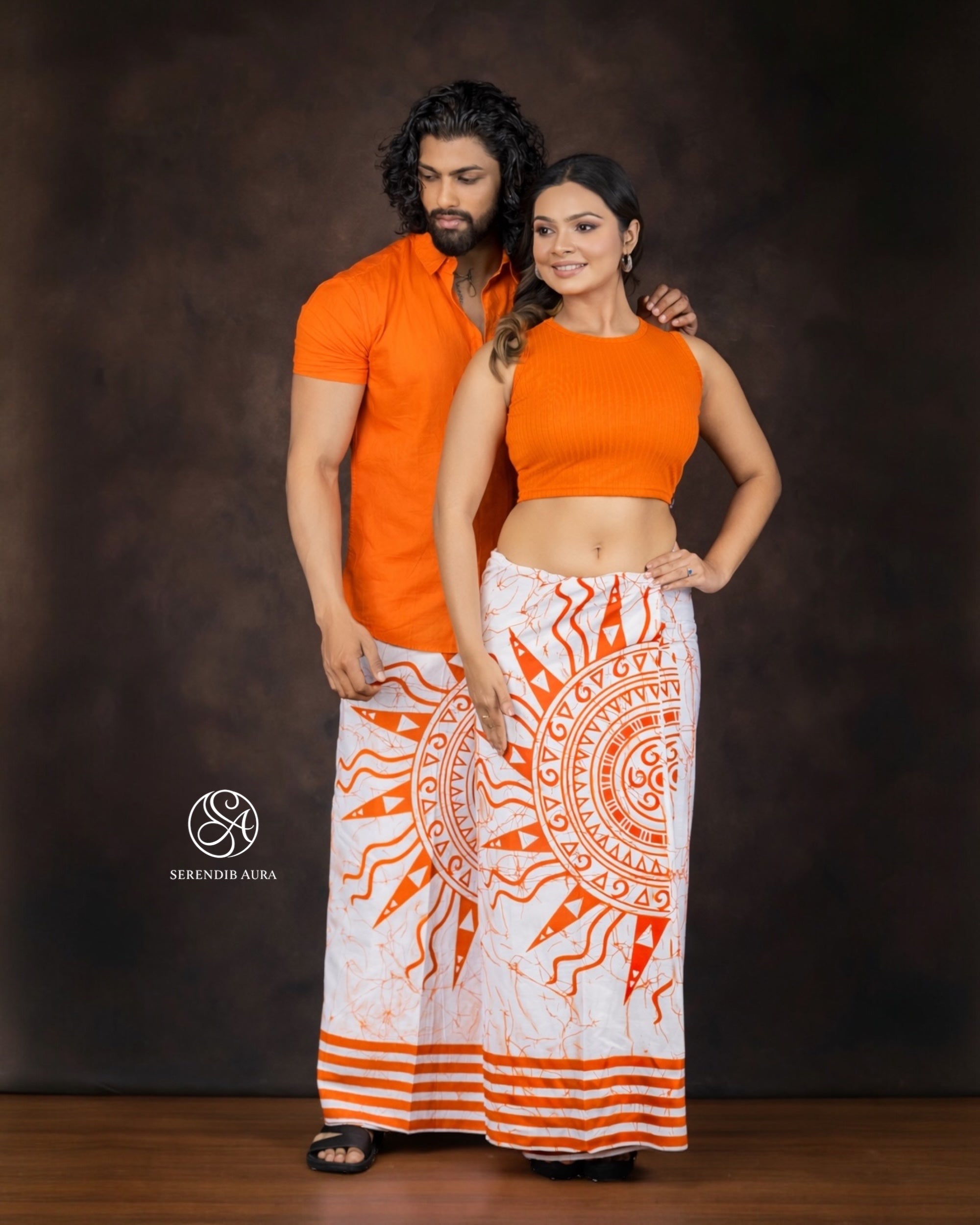 Half Sun Motif Cotton Sarong