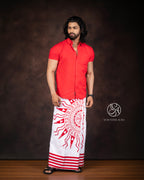 Half Sun Motif Cotton Sarong