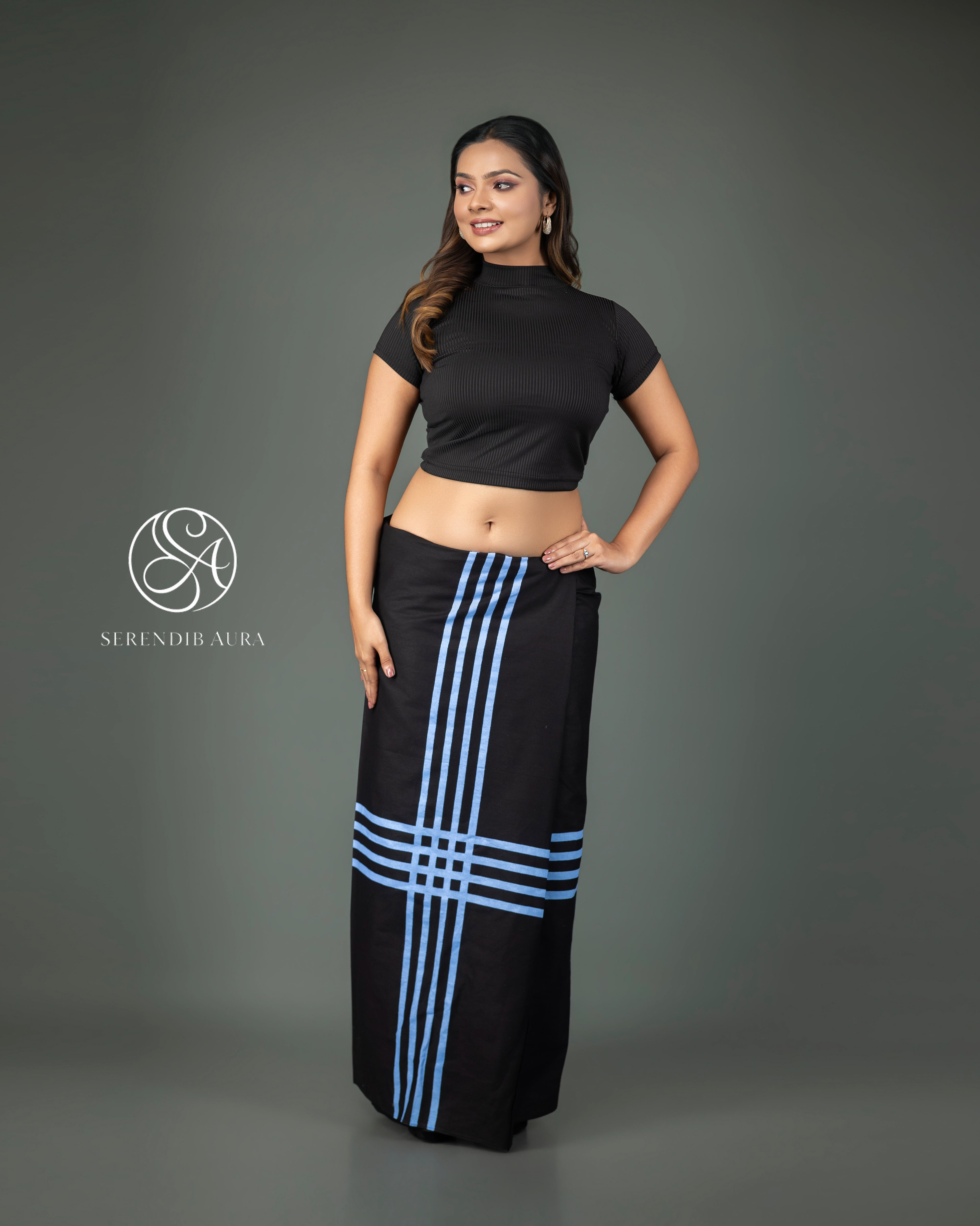 Cross Stripe Cotton Sarong