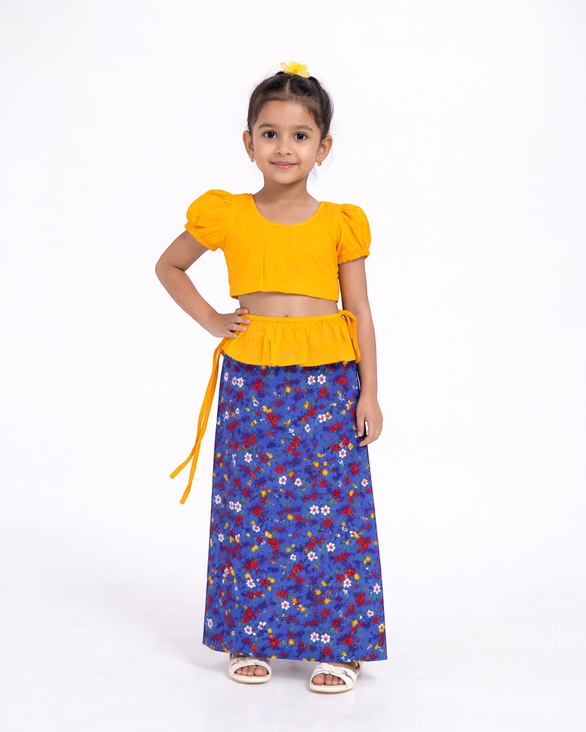 Floral Meadow Girls New Year Dress