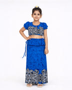 Floral Border Girls New Year Dress