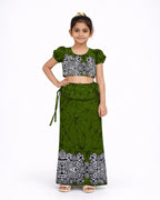 Floral Border Girls New Year Dress