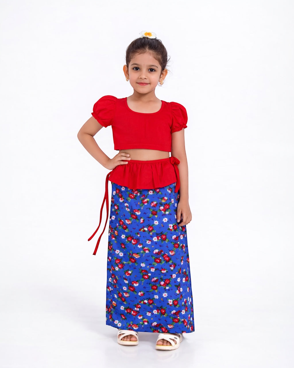 Floral Meadow Girls New Year Dress