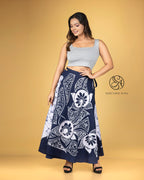 Flow Leaf Batik Wraparound Skirt