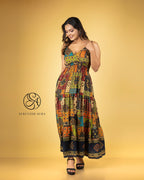 Smocked Strap Cotton Maxi Dress