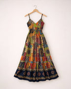 Smocked Strap Cotton Maxi Dress