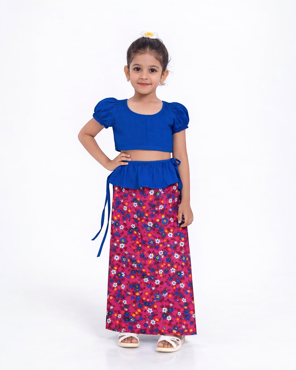 Floral Meadow Girls New Year Dress