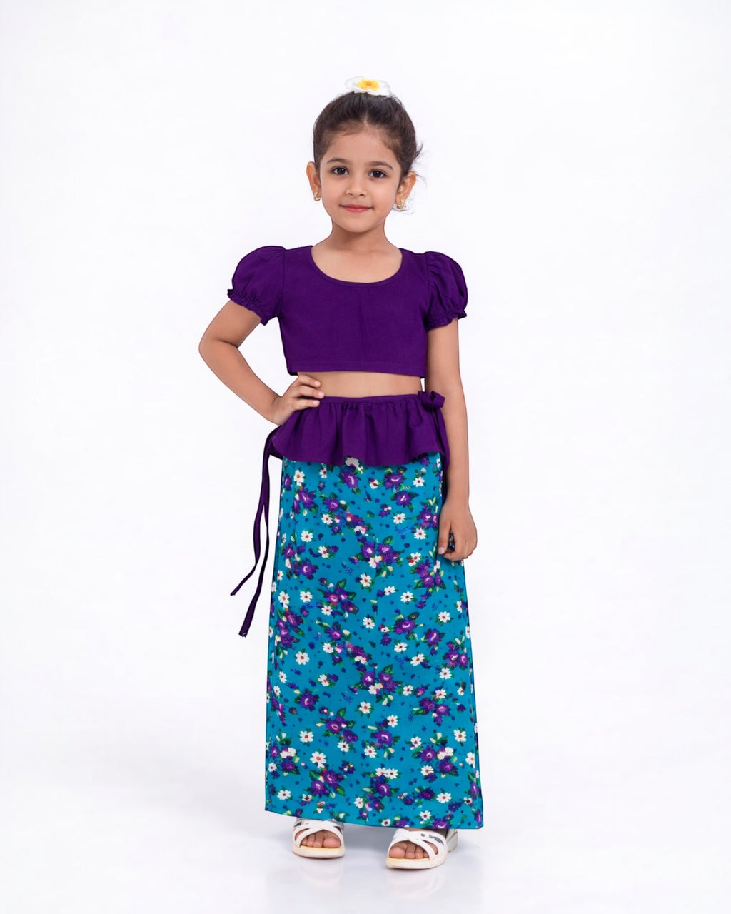 Floral Meadow Girls New Year Dress