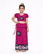 Floral Motif Girls New Year Dress