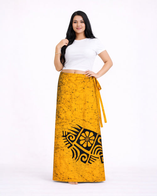 Golden Motif Women’s Batik Lungi