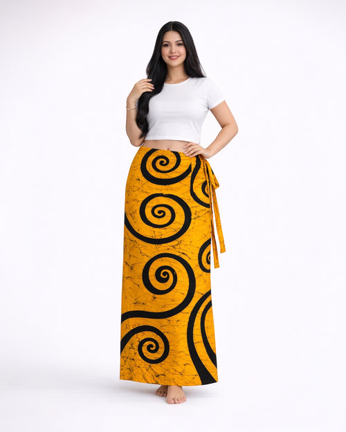 Golden Spiral Women’s Batik Lungi