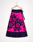 Bold Blossom Batik Wraparound Skirt
