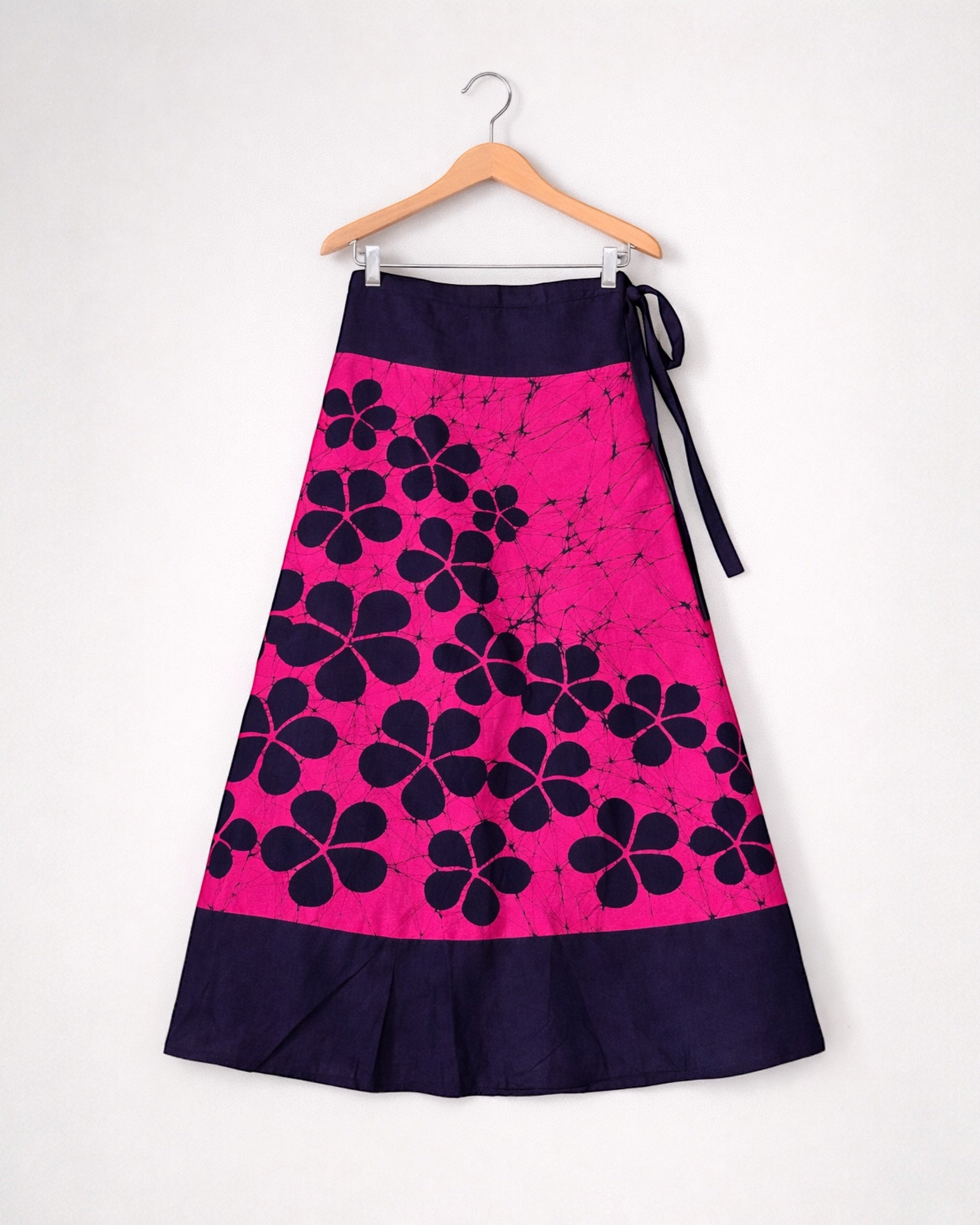 Blossom Motif Batik Wraparound Skirt