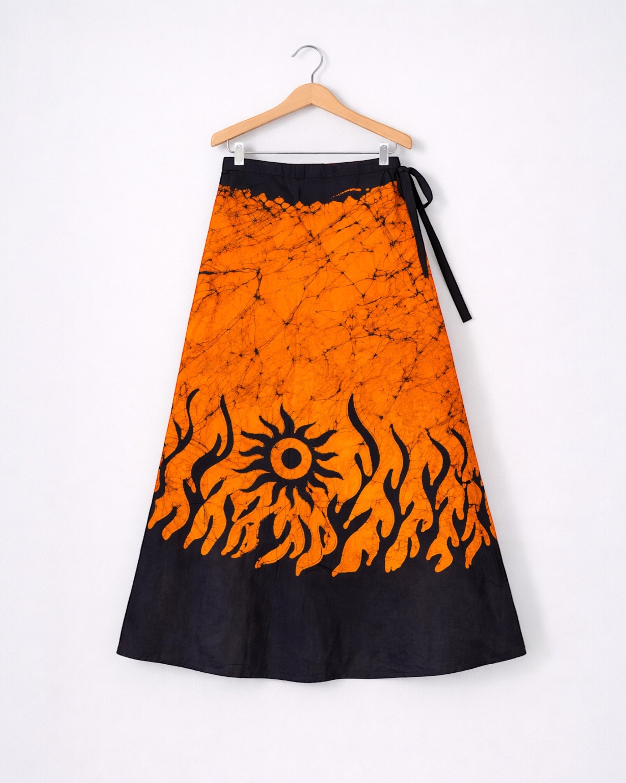 Sun Motif Batik Wraparound Skirt