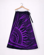 Tribal Wave Batik Wraparound Skirt