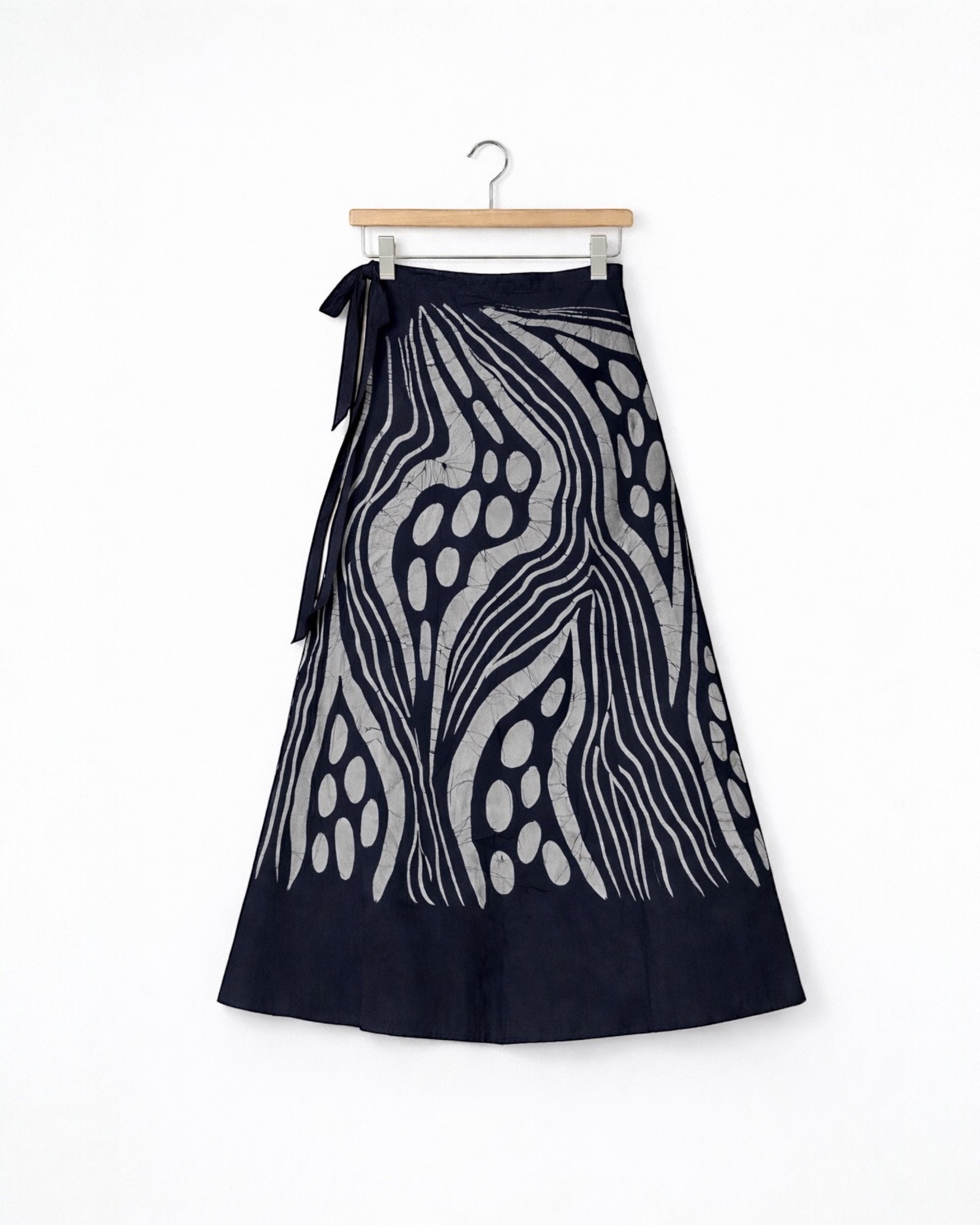 Abstract Flow Batik Wraparound Skirt