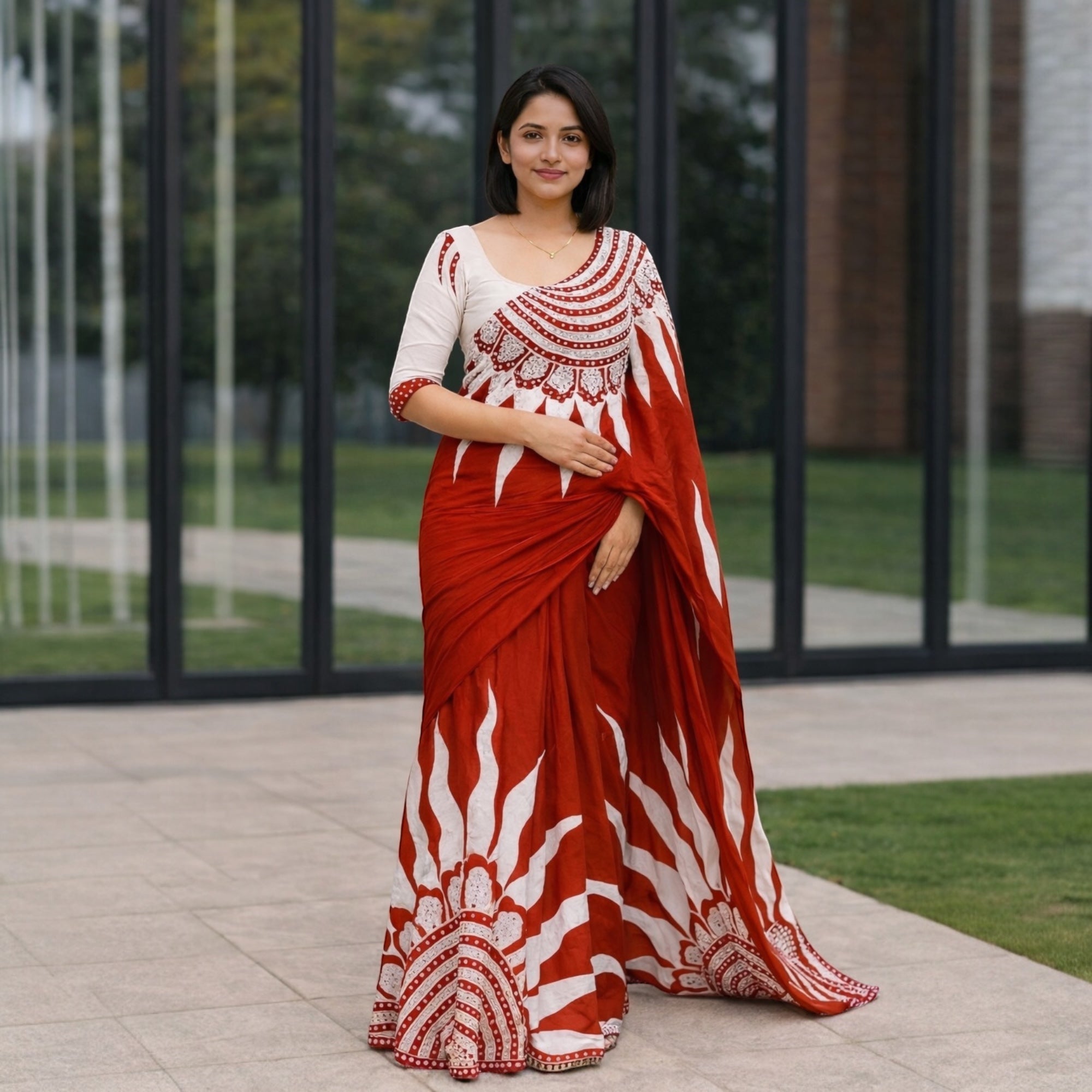 Red Muse Saree